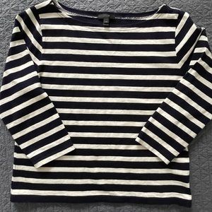 JCrew boat neck sweater with classic stripes  - medium